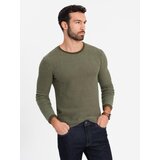 Ombre Knitted men's RELAXED FIT sweater with patterns - navy blue | Shoptok.si