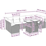  Sjedeća garnitura za vrt s pohranom 8 pcs Smeđa poliratan | shoptok.hr