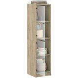 vidaXL Visoka komoda sa staklenim vratima boja hrasta 35 x 37 x 142 cm | shoptok.hr