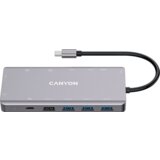 Canyon DS-12, 13 in 1 USB C hub, with 2*HDMI, 3*USB3.0: support max. 5Gbps, 1*USB2.0: support max. 480Mbps, 1*PD: support max 100W PD, 1*VGA,1* Type C data, 1*Glgabit Ethernet, 1*3.5mm audio | Eponuda.ba