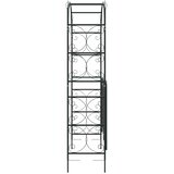 vidaXL Vrtni luk s vratima crni 108 x 45 x 235 cm čelični | shoptok.hr