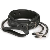 EasyToys Fetish Collection Leather Collar With Nipple Chains | shoptok.hr