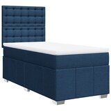  Krevet s oprugama i madracem plavi 100 x 200 cm od tkanine | shoptok.hr