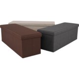 Kondela Zložljiv taburet, siva tkanina, UMINA | Shoptok.si