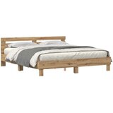  Krevetna konstrukcija Umjetnički hrast 180 x 200 cm | shoptok.hr