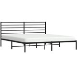 Metalni okvir za krevet s uzglavljem crni 193x203 cm | shoptok.hr