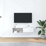 TV omarica bela 100x31x25,5 cm iz umetnega lesa, (21829773) | Shoptok.si