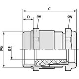  Kabelska uvodnica PG11 mesing prirodne boje LappKabel SKINDICHT SHV-VITON PG 11/11/9 25 kom. Cijene