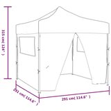 vidaXL Zložljivi šotor 3 x 3 m s 4 stenami zelene barve | Shoptok.si