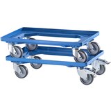 eurokraft basic Profesionalen pomičen okvir, 600 x 400 mm, 4 vrtljiva kolesa, od tega 2 z zavoro, rdeč | Shoptok.si