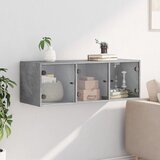  Zidni ormarić sa staklenim vratima boja betona 102 x 37 x 35 cm | shoptok.hr