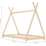  Okvir za dječji krevet od masivne borovine 80 x 160 cm | shoptok.hr