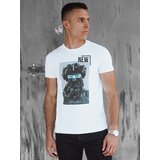DStreet Koszulka męska z nadrukiem biała | Shoptok.si
