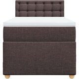  Krevet s oprugama i madracem tamnosmeđi 100 x 200 cm od tkanine | shoptok.hr