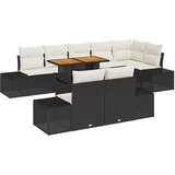  Set vrtnog namještaja od 9 komada s jastučićima Crni Poli ratan | shoptok.hr