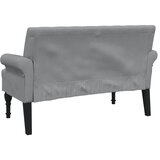  Klupa s naslonom svjetlosiva 120 x 62 x 75,5 cm od tkanine | shoptok.hr