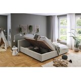 Meise M&amp;ouml;bel Bež tapecirani bračni krevet s prostorom za odlaganje s podnicom 200x240 cm Cube &amp;ndash; Slike