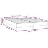  Okvir za krevet s oprugom smeđesivi 140 x 190 cm od tkanine | shoptok.hr