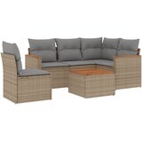  6-dijelni set vrtnih sofa s jastucima bež od poliratana | shoptok.hr