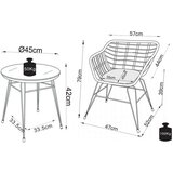 Ambia Garden Vrtni Set Ragali, Rjava, 3-Delno | Shoptok.si