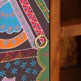 vidaXL Komoda Višebojna 90x35x60 puno drvo bagrem | shoptok.hr