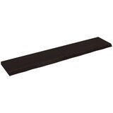 Maison Chic Stenska polica - Viseča Polica temno rjava 200x40x(2-6) cm trdna hrastovina, (21784715) Cene