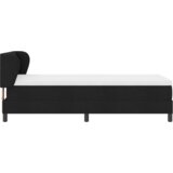  Postelja s vzmetnico Črna 80x200 cm Tkanina, (22051027) | Shoptok.si