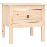vidaXL Stranska mizica 50x50x49 cm trdna borovina | Shoptok.si