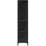  Regal za knjige 4 razine crni 139x33,5x149 cm konstruirano drvo | shoptok.hr