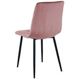 Libra stolica - ružičasti baršun / crne noge x 2 | shoptok.hr
