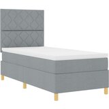 vidaXL vzmetnica s posteljo svetlo siva 100x200 cm tkanina | Shoptok.si