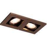 QAZQA Vgradni reflektor temno bronast pravokoten 2-svetlobni - Qure | Shoptok.si