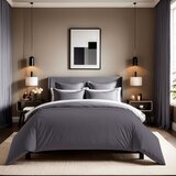  tonne grise - 70 dark grey ranforce double quilt cover (fr) (it) (de) | ePonuda.com