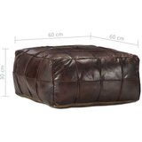 vidaXL Tabure temno rjav 60x60x30 cm pravo kozje usnje | Shoptok.si