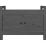  Klupa za hodnik siva 80 x 40 x 60 cm od masivne borovine | shoptok.hr