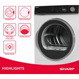 Sharp KD-NHA8S6GW1D-DE Sušilni stroj s 8 toplotno crpalko, kg | Shoptok.si
