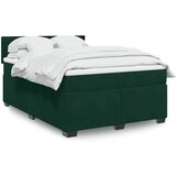  Krevet s oprugama i madracem tamnozeleni 140x190 cm baršunasti | shoptok.hr