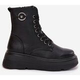 VINCEZA Women's Workery Boots with Insulation on Platform with Decorative Detail | Shoptok.si