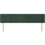  Vzglavje z ušesi temno zeleno 163x16x78/88 cm žamet, (20953317) | Shoptok.si