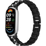 INF tanek diamantni zapestni pas, združljiv z xiaomi mi band 8/9/10 - nerjaveče jeklo black, (5000090567) | Shoptok.si