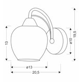  Zidna lampa TOBIAS 1xE27/40W/230V sjajni hrom | Eponuda.com