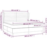  Krevet s oprugama i madracem crni 200x200 cm baršunasti | shoptok.hr