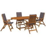  Set za blagovanje u vrtu od 5 dijelova Prirodna | shoptok.hr