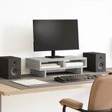 vidaXL Stojalo za monitor siva sonoma 50x27x15 cm inženirski les | Shoptok.si