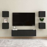  6-dijelni set TV ormarića crni od iverice | shoptok.hr