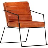  Fotelja od prave kože svjetlosmeđa | shoptok.hr