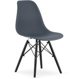 Brandless Stol iz temnega skrilavca OSAKA / črne noge x 4, (22030562) | Shoptok.si