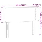  LED uzglavlje tamnozeleno 103x16x78/88 cm baršunasto | shoptok.hr