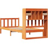 vidaXL Knjižna postelja brez vzmetnice vošč. rjava 100x200 cm borovina | Shoptok.si