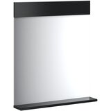  Kupaonsko ogledalo s policom BERG crno 60x12x70 cm masivno drvo | shoptok.hr